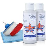 Bring It On Cleaner Water Spot Polishing Kit | For Shower Glass and Windows | Tile and Grout Polishing | Included Drill Scrub Brush, Microfiber, 8 ounces Water Spot Remover