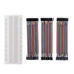 ApTechDeals Breadboard 840 point with jumper wires Set (40+40+40)