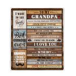 Grandpa Gifts - Grandpa Gifts for Grandparents Day, Birthday Gifts for Grandfather Soft Flannel Blanket, Great Grandpa Gift from Grandchildren for Grand Parents Day, Best Papa Gifts (60” x 50”)