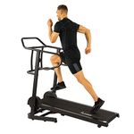 Sunny Health&Fitness Force Fitmill Manual Treadmill with High Weight Capacity, 16 Levels of Resistance and Dual Flywheel