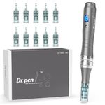 Dr.pen M8 Microneedling Pen Wireless Professional Micro Needling Pen Skin Care Tool Kit for Face and Body Auto Microneedling Device Set for Face 6 Speeds with 10 Nano Round Cartridges (UK Plug)