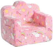 Tiita Kids Couch Plush Toddler Chair, Cloud-Like Glow in The Dark Kids Sofa Toddler Reading Chair with Washable Cover Carrying Handle, Convertible Children Sofa Chair for Girls and Boys