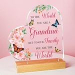 Gifts for Grandma - Acrylic Plaque Grandma Gifts, Nanny Gifts, Grandma Birthday Gifts for Grandma, Great Grandma Gifts, Presents for Grandma, Granny Grandma Gifts