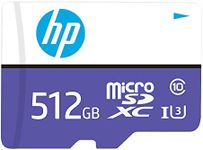 HP 512GB mx330 Class 10 U3 microSDXC Flash Memory Card - 100MB/s, Class 10, U3, 4K UHD, Full HD, UHS-I, Micro SD