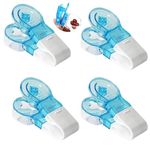 4 PCS Pill Popper for Blister Packs, Pill Popper Box Pill Cutter Portable Tablet Dispenser, Easy to Take Out Pills from Package (Blue)