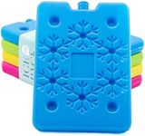 BLUE ELE BE01 Ice Pack for Lunch Box and Cooler, BPA Free, Reusable and Long Lasting, Slim and Lightweight Design for Kids, Set of 4, Fun & Colorful