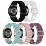 GBPOOT 20mm 5 Pack Nylon Straps Compatible with Samsung Galaxy Watch 7/6/5/5 Pro/4 40mm 44mm/Watch 4 Classic 42mm 46mm/Watch 4 LTE/Active 2(40mm/44mm)/Watch 3 41mm/Gear S2 Classic,20MM