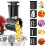 Jerylota Slicer Shredder Attachment for KitchenAid Stand Mixers as Vegetable Chopper, Cheese Grater, All-Purpose Slicer,Vegetable Chopper, Fruit Cutter, Salad Preparer Attachment(5 Blades)