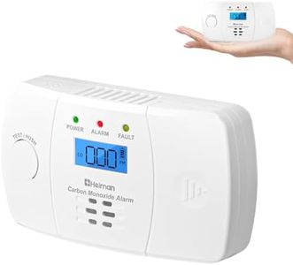 Heiman Kohlenmonoxid Melder mit LCD-Display – Elektrochemischer Sensor, 10 Jahre Gerätelebensdauer Kohlenmonoxidmelder, Austauschbare AA-Batterien, 85 dB CO-Alarm, EN 50291 Zertifiziert