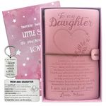 OMNIQI Daughter Gifts, Pink Daughter Christmas Gifts Set, 16th Birthday Gifts for Girls, Christmas Birthday Graduation Gifts for Daughter from Mum, Proud of You Gift include Diary Wallet Card Keychain