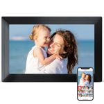 WiFi Digital Photo Frame, 10.1 Inch Frameo Digital Frame, 1280 * 800IPS Touch Screen Digital Picture Frame, 16GB Memory, Auto-Rotate, Share Pictures & Videos, Personalized Gift for Mom, Dad, Birthday