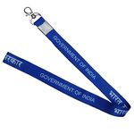 Government Of India Keychain Blue Rope Id Tag Long Fabric Keychain Lanyard Govt Id Card For Employee