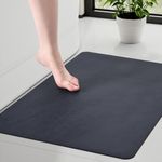 MontVoo Bath Mat Rug for Bathroom-Bathroom Mat Bathroom Rug Non Slip Absorbent Quick Dry Bathmat Shower Mats-Bathroom Floor Mats in Front of Bathtub Sink Washroom Mat Navyblue 50x80CM