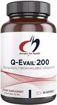 Designs for Health Q-Evail 200-200mg CoQ10 Highly Bioavailable Ubiquinone - Coenzyme Q10 with MCT + Mixed Tocopherols to Promote Superior Absorption - Non-GMO (60 Softgels)