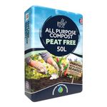 Pelle & Sol 50L Peat Free Compost - All Purpose, Bio & Wood Fiber, Enriched with Seaweed & Volcanic Dust, Ideal for Outdoor Plants, Vegetables, Seed Starting, Potting Soil, Organic Gardening Soil