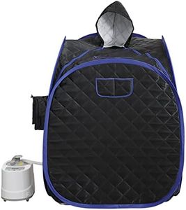 ZONEMEL Portable Steam Sauna, Full Body Home Sauna Spa, 1 Person or 2 Person Share Saunas, 2L Steam Generator with Remote Control (Black, L 33.5”x W 32.3”x H 41.7”)