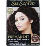 Permanent Powder Hair Colour - Brown Black - 6g