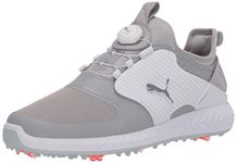 PUMA GOLF Men's Ignite Pwradapt Caged Disc Golf Shoe, Gray Violet-Puma Silver-Puma White, 6.5 UK