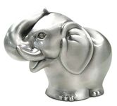 Elegance 80889 Pewter Plated Elephant Bank Silver, Multi Color
