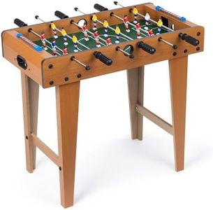 WICKED GIZMOS Table Top Football Game with Legs – Large Free Standing Quality Wooden Foosball Soccer Sport Board - Includes 9 Players per Side and 2 Balls - Classic Novelty Retro Toy Gadget Gift