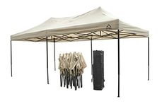 All Seasons Gazebos 3x6 Fully Waterproof Pop up Gazebo With Accessories - Beige