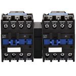 Baomain AC Contactor with Interlock CJX2-2501 110VAC 40A 6KV 50/60Hz 660V 3 Phase 3-Pole 1NC DIN Rail Mount Pack of 2 (110V)