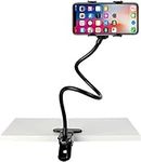 Gooseneck Cellphone Holder, Universal Mobile Phone Clip Stand, Flexible Arm 360 Mount Clip Adjustable Bracket Clamp Mount for Bed, Office, Kitchen, iPhone, pad, Watching Movies1