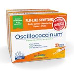 Boiron Oscillococcinum 60 doses Homeopathic Medicine for Flu-like Symptoms; Reduces the duration of flu-like symptoms such as body aches headaches fever and chills; Kosher (Pack of 2)