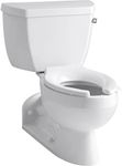 Kohler K-3652-Ra-0 Barrington Pressure Lite Toilet with Elongated Bowl and Right-Hand Trip Lever, White