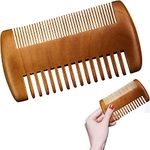 Hair Comb,Wooden Beard Comb Wide Tooth Comb Beard Brush Barber Comb - Premium Natural No Static Aroma Wood Detangling Comb(4")