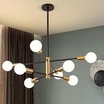 8 Bulb Chandelier - Mixed Metal Light - Modern Chandelier - Hanging Lamp - Ceiling Lights - Chandelier Lighting -(Bulb Is Not Include)