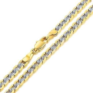 Trendsmax 4mm Mens Women Curb Chain Necklace Gold Silver Color Cuban Link Chain Men Necklace Gift 18-30inch, 28inch, Gold Plated, No Gemstone