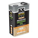 SX Siroflex Protective Decking Oil Clear 5L – Water‑Repellent Timber Treatment for Decking – Nourishes & Enhances Wood – Tough, Durable Finish