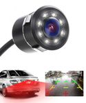 Fabtec Car Reverse Backup Parking Camera for All Cars (8 Led, Drill Type Camera) (AHD/CCD Vision)