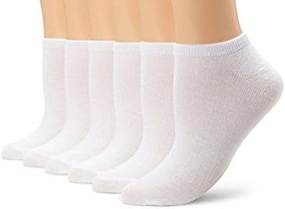 davido Women socks ankle low cut 100% cotton 8 pairs (10-13, white)