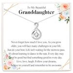 VOSAP Granddaughter Gifts, Granddaughter Necklace Infinity Necklace Gifts for Girls, Perfect Granddaughter Birthday Gifts Christmas Presents from Grandparents