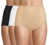 Bali Womens Skimp Skamp Brief Panty Number 2633, White/Black/Nude, 6