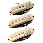 Wilkinson Vintage 60's Staggered Alnico 5 Single Coil Pickups Set for Strat Style Electric Guitar, Cream