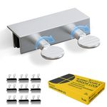 HomeGuard Sliding Window Locks Security for 3/16-3/8" Track - 10 Pack Aluminium Window Stoppers for Sliding Windows with Vinyl Lining, Scratch Resistant Window Security Lock Child Proof