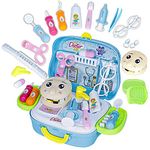 Shidba Dentist kit for Kids 19 Pieces pretended Play Medical kit Role Play Educational Toy Preschool Children Toddlers Boys Girls Ages 3 4 5 6 7 8