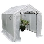 ShelterLogic 70600 Peak Style Backyard Greenhouse with Integrated Shelving, 6 by 8 by 6-Feet