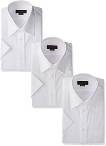 STINGROAD(スティングロード) Stinglord MA100-3 Men's Short Sleeve 3-Piece Set, Regular Color, White Shirt, Shape Stability, No Iron, High Percent Cotton Blend, Regular Fit, White, 首回り38cm