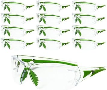 Shield Right Pro Safety Glasses, Anti-Fog and Scratch Resistant Wrap Around Lenses, Adjustable Nose Pads, AS/NZS 1337.1:2010 Certified Safety Glasses,100% UV Protective Eyewear (Clear)