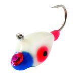 Clam 9362 Epoxy Drop Lure, Size 12, White/Blue Glow