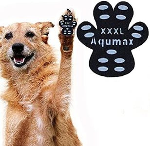 Aqumax Dog Paw Protector Non-Slip Gripper Traction Pads,Walk Assistant for Senior Dogs,Foot Stickers in Summer Hot Pavement,Dog Shoes Booties Socks Replacement,12 Sets (48 pcs) XXXL Black