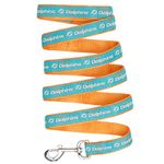 NFL PET Leash, Large, Miami Dolphins Dog Leash, Football Team Leash for Dogs & Cats. A Shiny & Colorful Dog & Cat Leash with Embroidered Team Name/Logo Licensed by The NFL