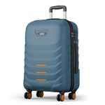 Safari Crescent 8 Wheels 76cm Large Check-in Trolley Bag Hard Case Polycarbonate 360 Degree Wheeling System Luggage, Travel Bag, Suitcase for Travel, Trolley Bags for Travel, Ink Blue