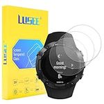 Lusee 3 Pack Universal Watch Screen Protector [Round, Diameter 35mm] Tempered Glass Anti Scratch/Anti Fingerprint [9H Hardness] [HD Clear] [Case friendly]