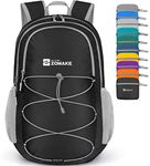 ZOMAKE Lightweight Packable Backpack 28L - Foldable Backpack Leger Sac à Dos Light Daypack Water-Resistant Large Packable Bag Collapsible Hiking Backpack for Travel(Black)