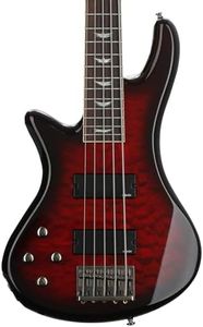 Schecter Stiletto Extreme 5 Left-handed Bass Guitar - Black Cherry